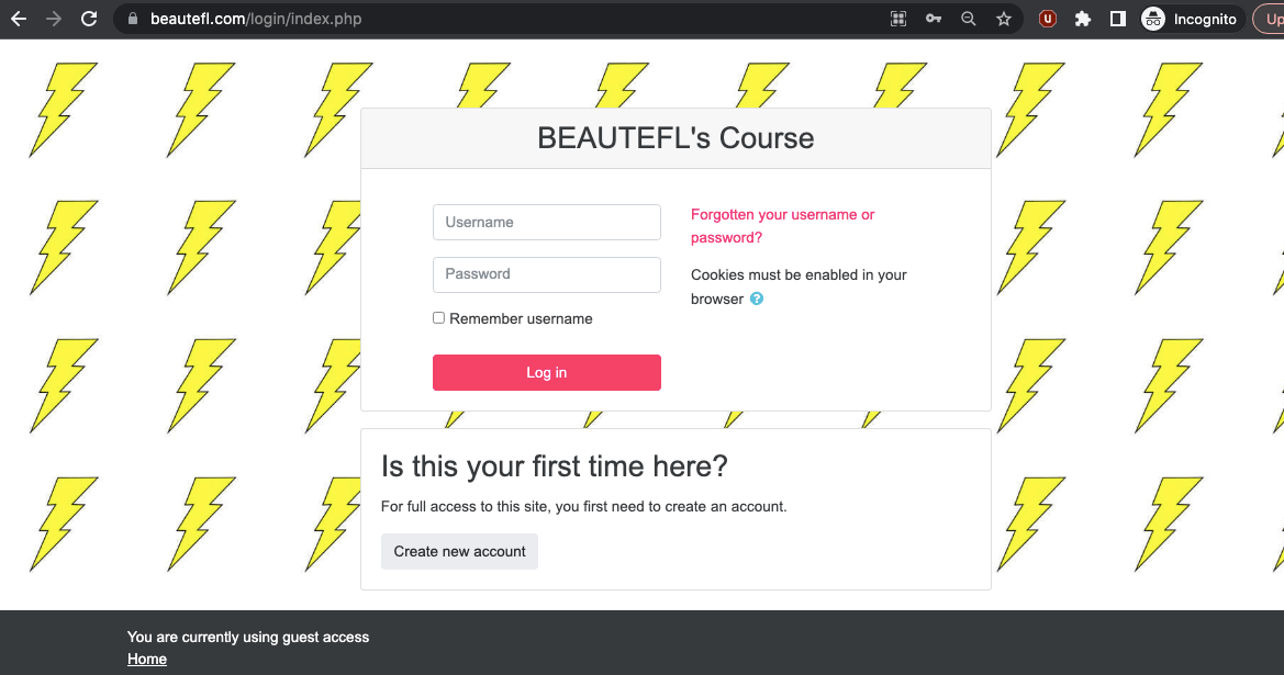 BeauTEFL's online course log in